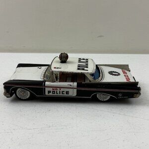 Yonezawa Toys Tin Friction Car 1959 Buick Police Car No.7 Made In Japan Vtg